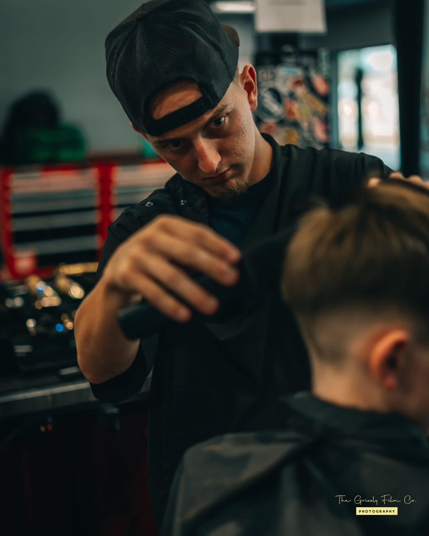 Austin Rice, barber at Whitley Weights